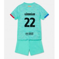 Barcelona Ilkay Gundogan #22 Tredje trøje Børn 2023-24 Kortærmet (+ Korte bukser)